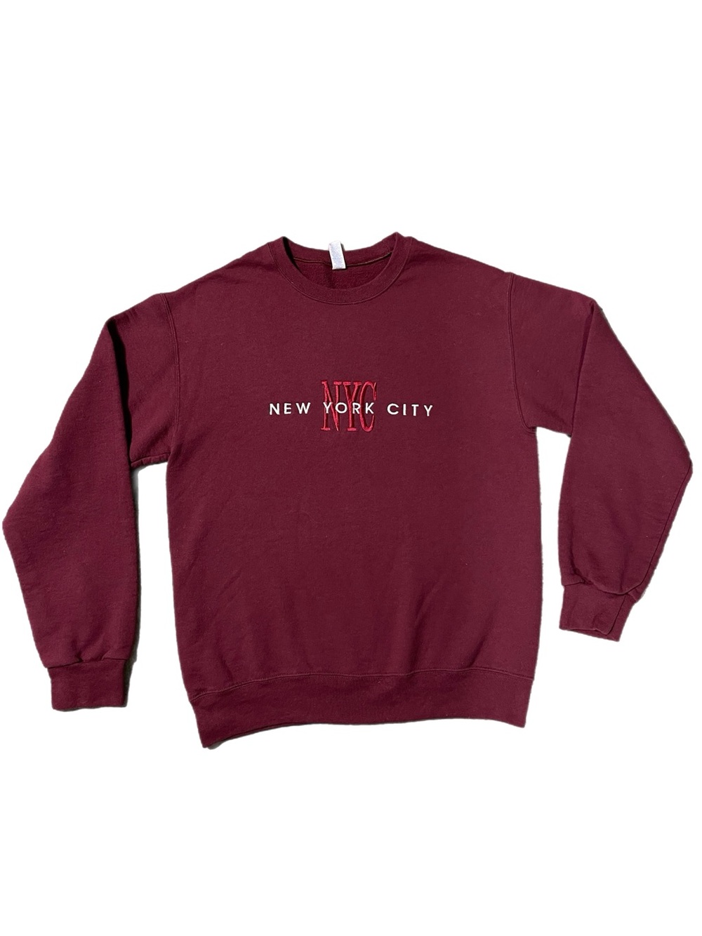 Vintage Jerzees New York City Embroidered Crewneck Sweatshirt